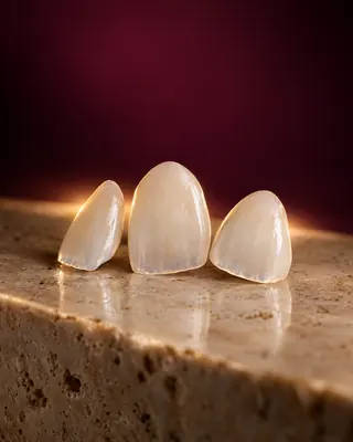 Ilustração de lentes de contato dental de cerâmica